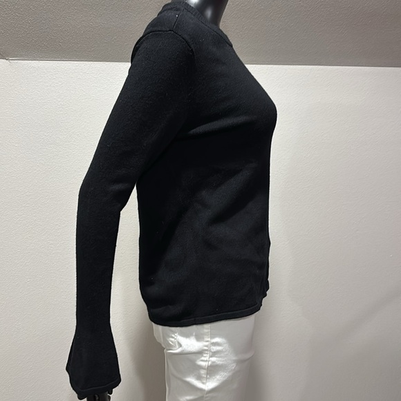 Iman bell sleeve black sweater with gold buttons xs sm runs big - Picture 3 of 8